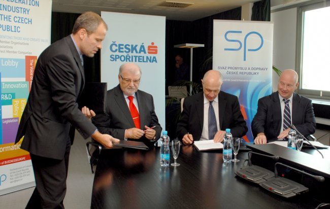 Podpis smlouvy s ČS a.s.